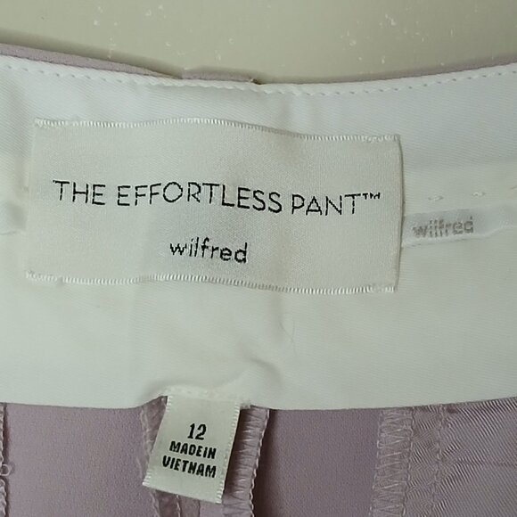 Aritzia Wilfred The Effortless Pant Wide Leg Crepette Tailored Size 12 - Picture 8 of 8